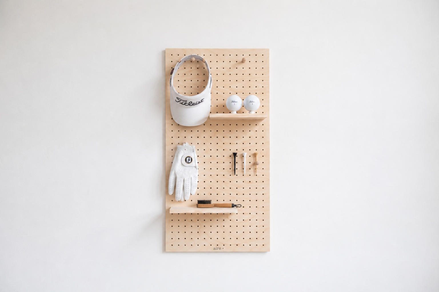 Pegboard aire pour ranger l'équipement de golf