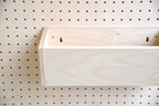 Innenansicht der Holzschale für Pegboard aus Birke