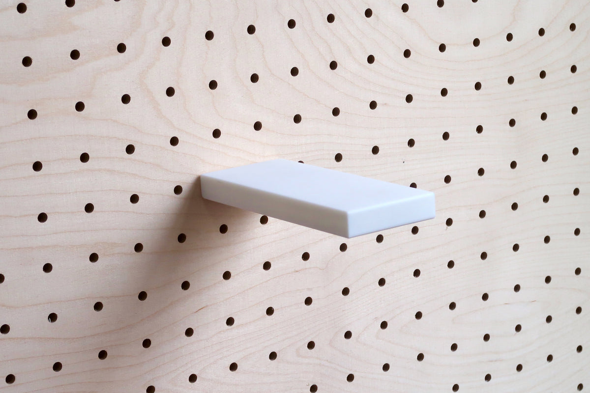 Mini étagère droite pour pegboard – Blanc