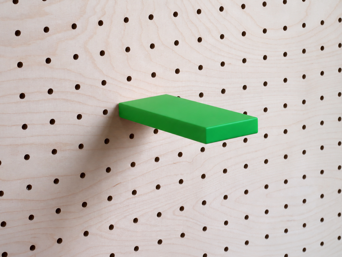 Mini étagère droite pour pegboard – Vert