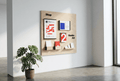 Pegboard expositor de pared para tienda con carteles y flyers