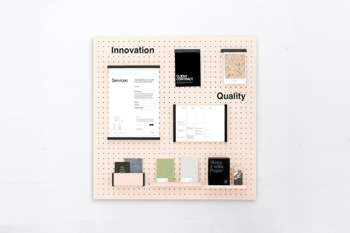 Affichage mural entreprise – Module Insight pegboard – Aire