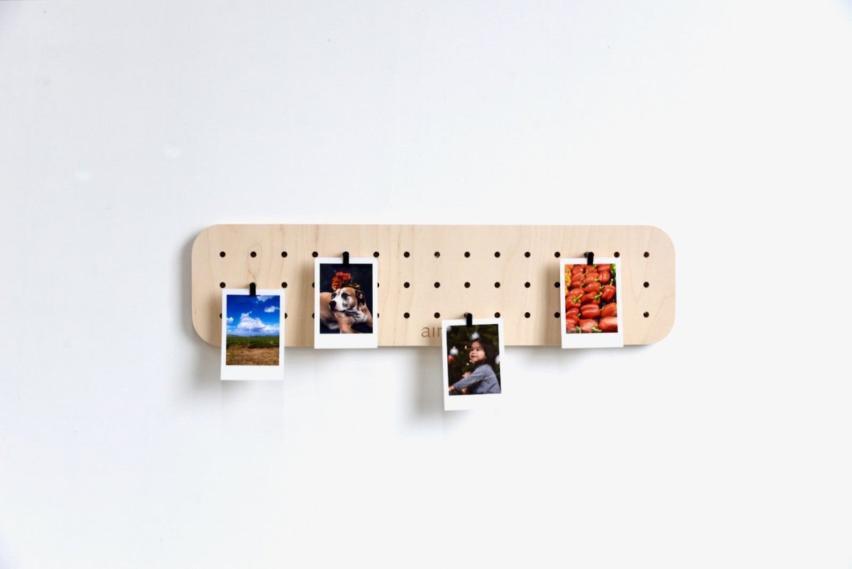 Pegboard 48 x 12 cm avec 5 pinces porte photos - Pegboard - Aire -  - 2