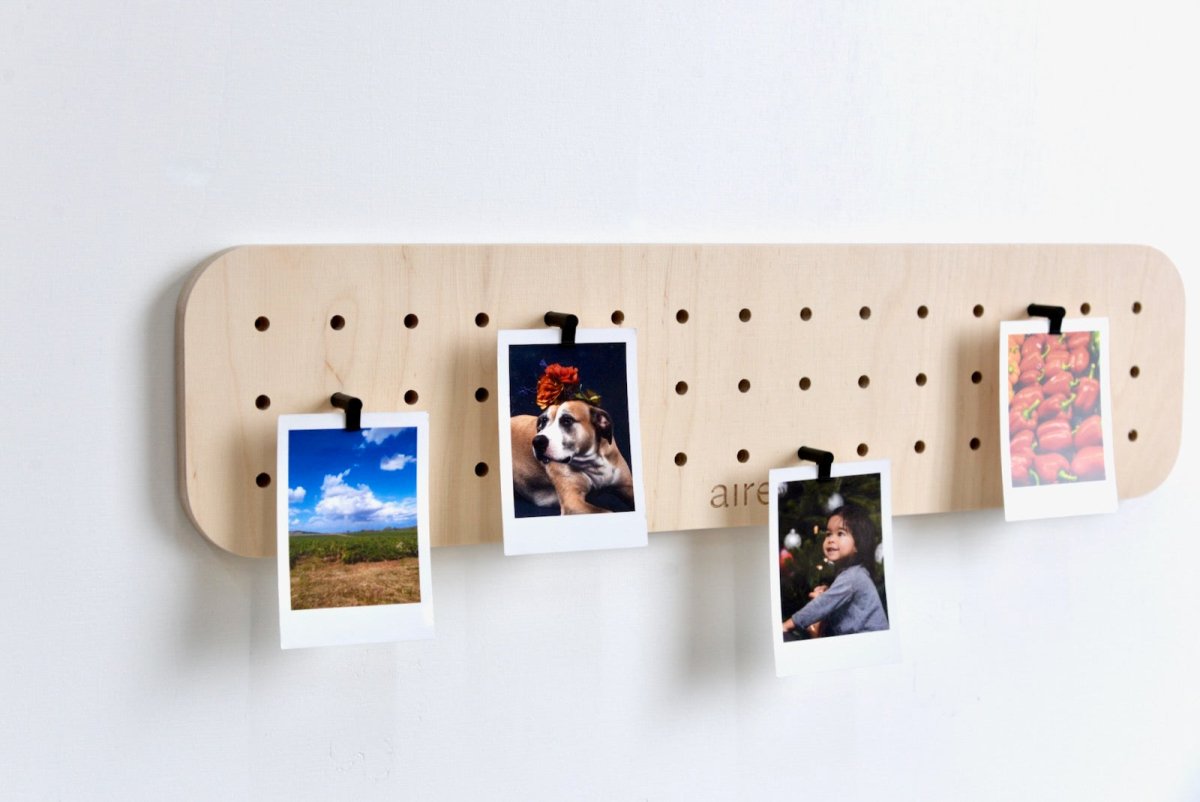 Pegboard 48 x 12 cm avec 5 pinces porte photos - Pegboard - Aire -  - 3