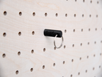 Porte-clés à anneau pour pegboard – Noir
