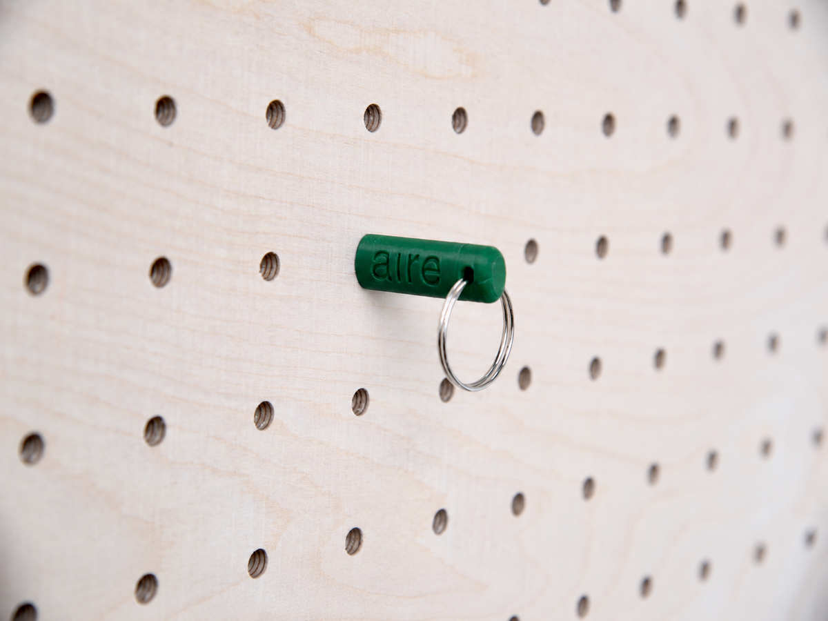 Porte-clés à anneau pour pegboard – Vert foncé