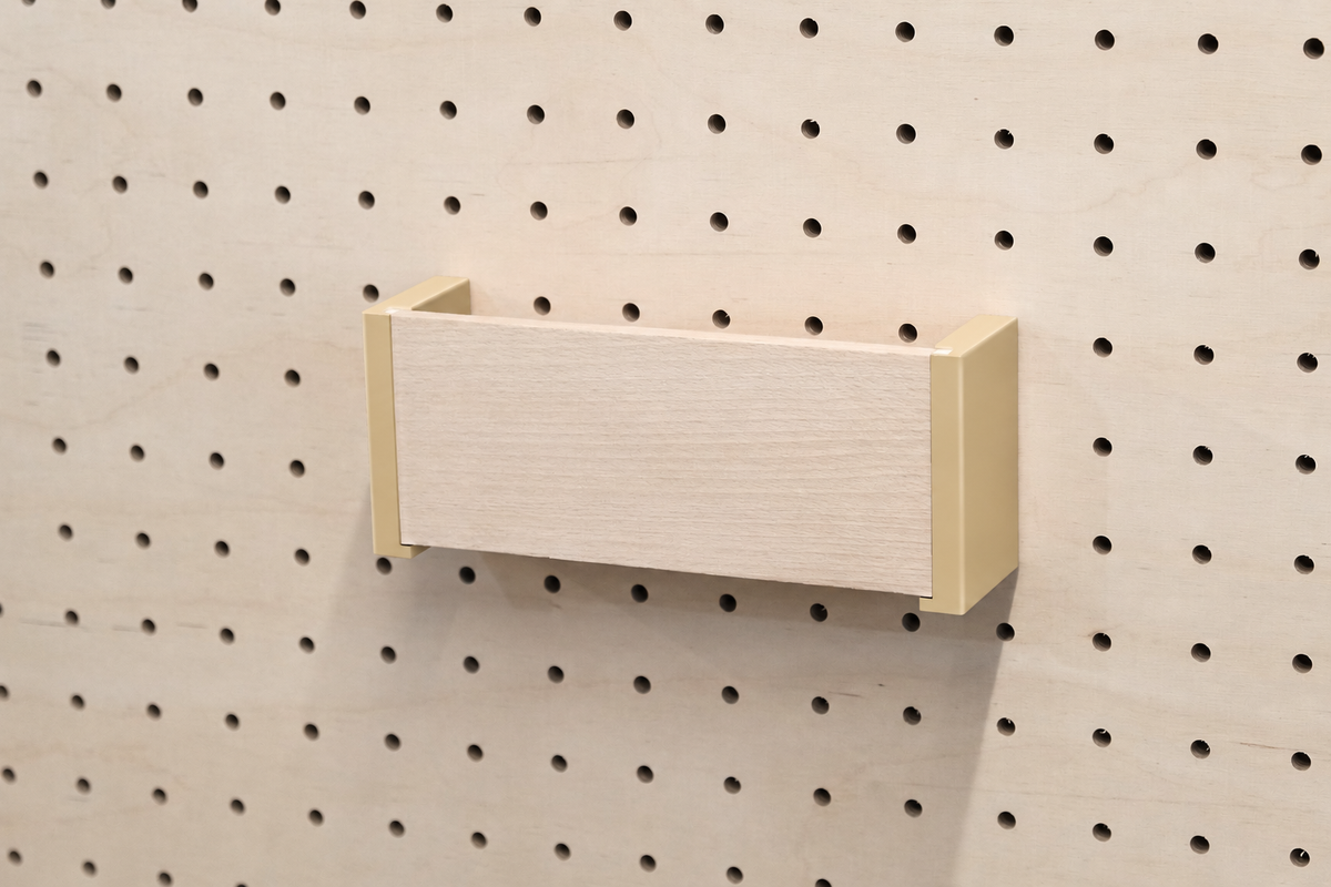 Porte-courrier mural pour pegboard – 16 cm / Beige