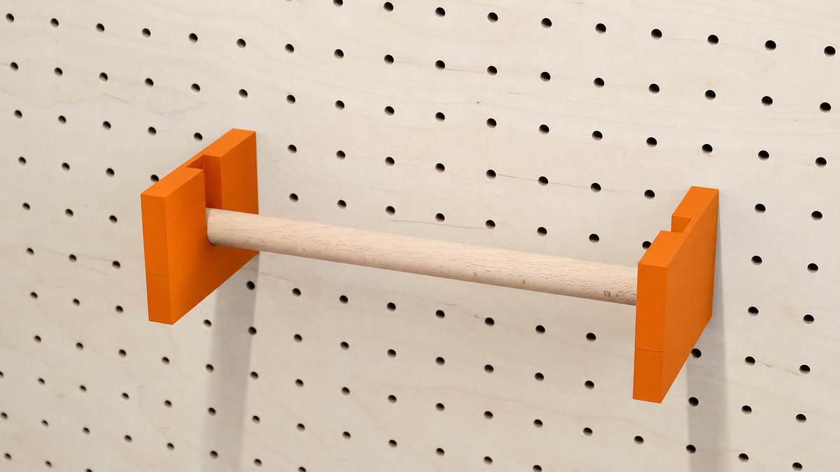 Porte-rouleau essuie-tout mural pour pegboard – Orange