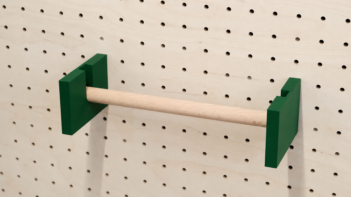Porte-rouleau essuie-tout mural pour pegboard – Vert foncé