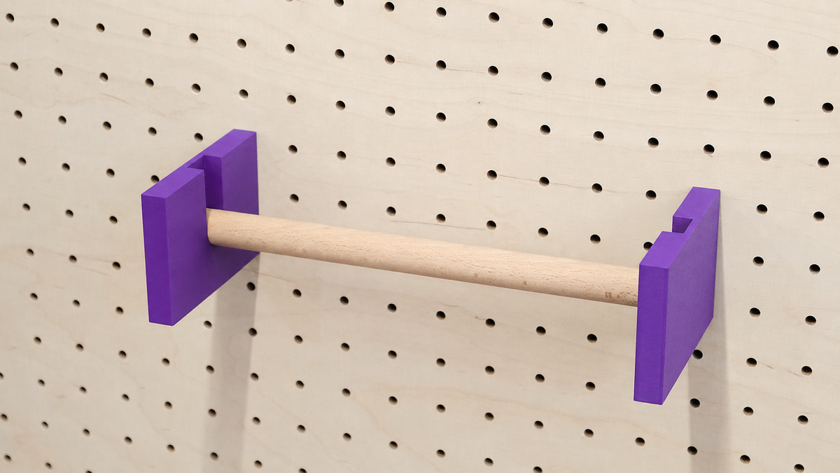 Porte-rouleau essuie-tout mural pour pegboard – Violet