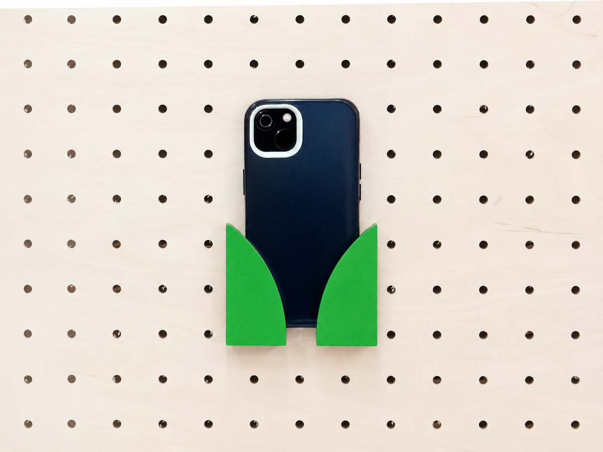 Porte-téléphone mural pour pegboard – Vert