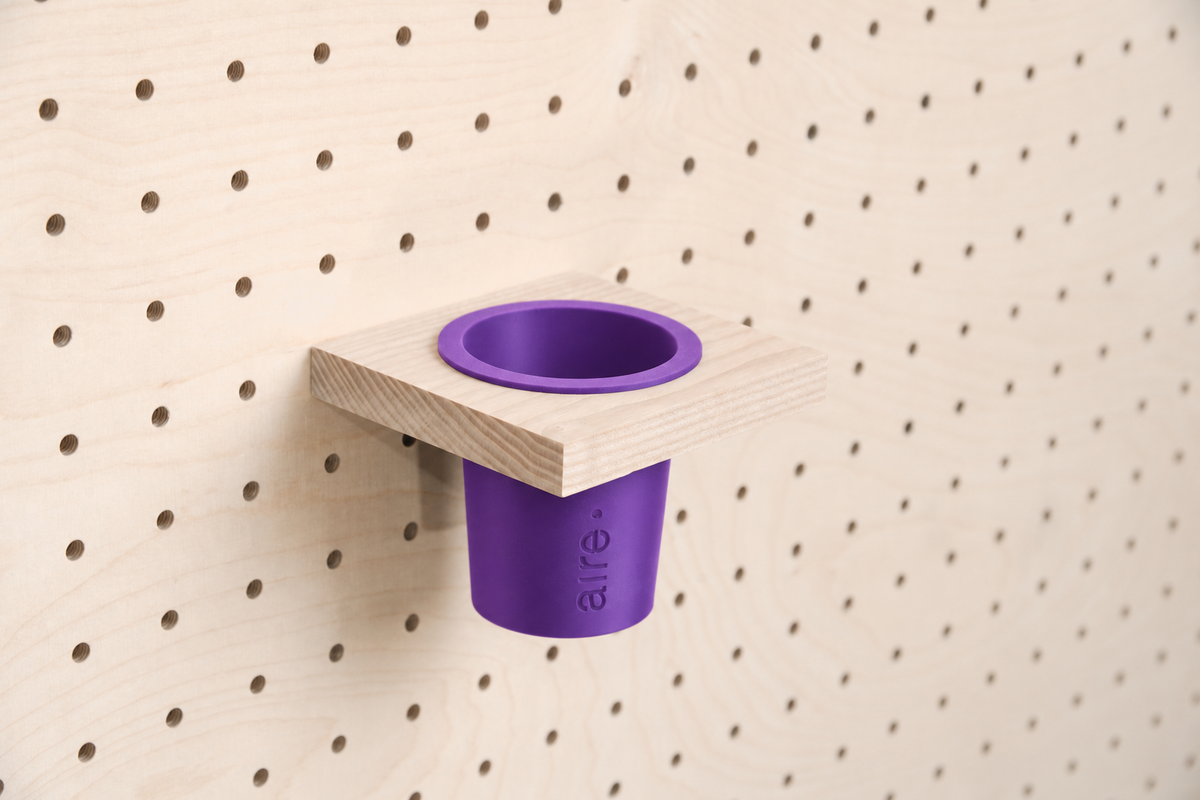 Pot à crayons suspendu pour pegboard – Simple / Violet