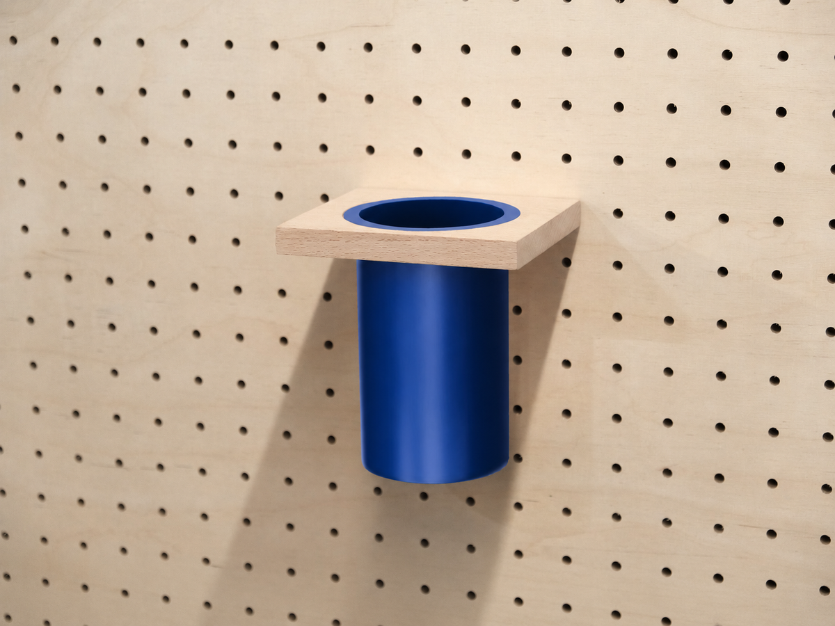 Pot à ustensiles pour pegboard – accessoire pour panneau perforé Aire