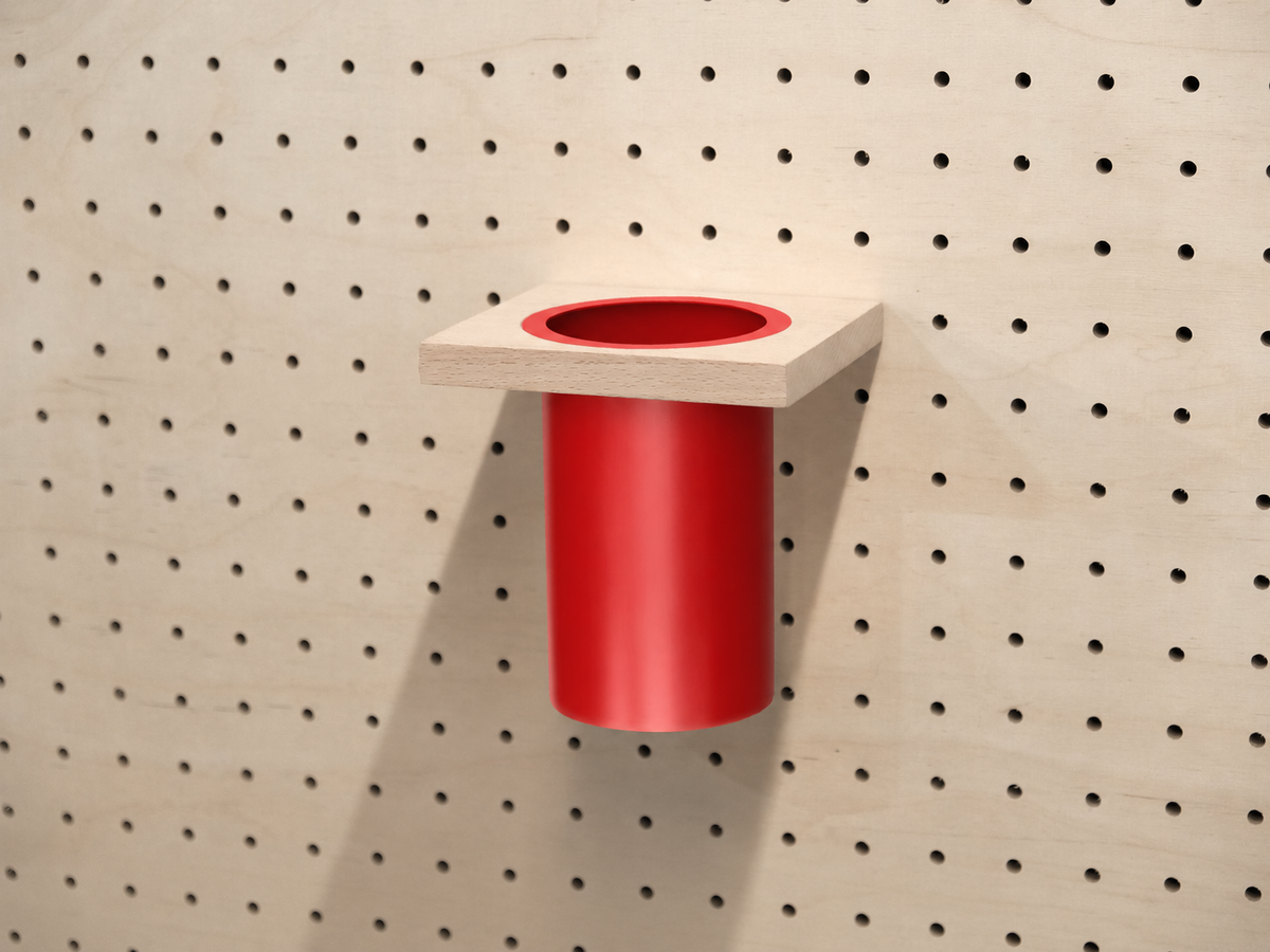 Pot à ustensiles pour pegboard – accessoire pour panneau perforé Aire