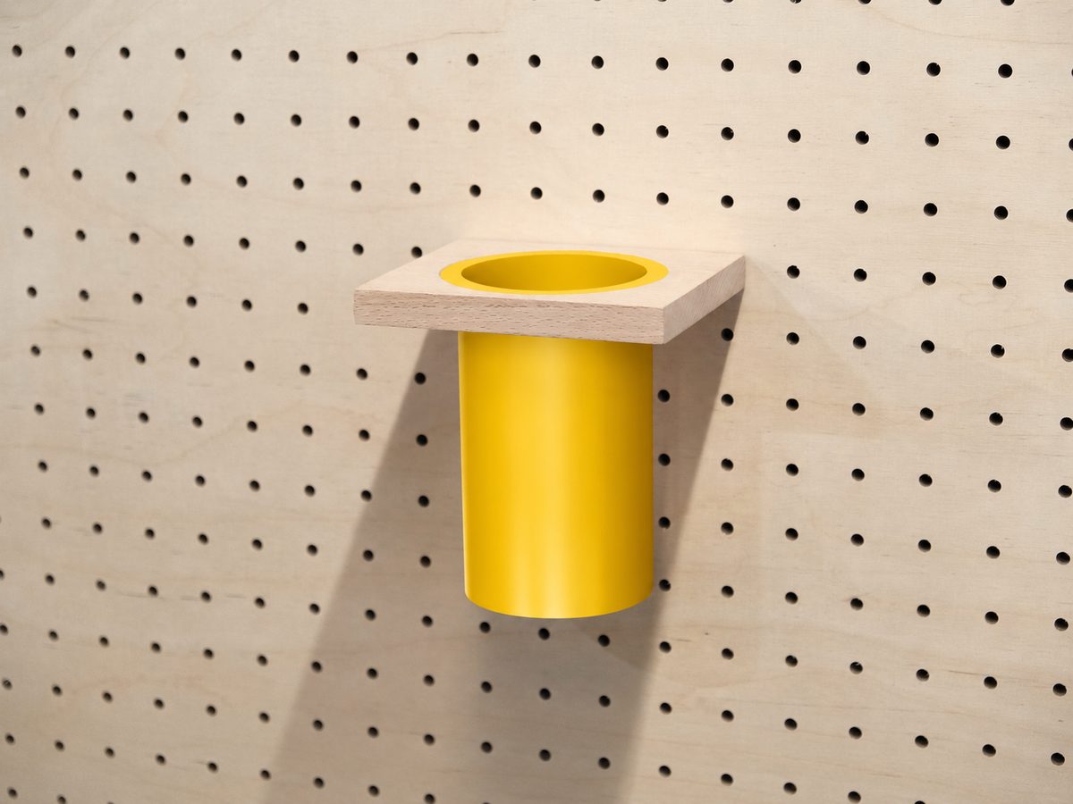 Pot à ustensiles pour pegboard – accessoire pour panneau perforé Aire