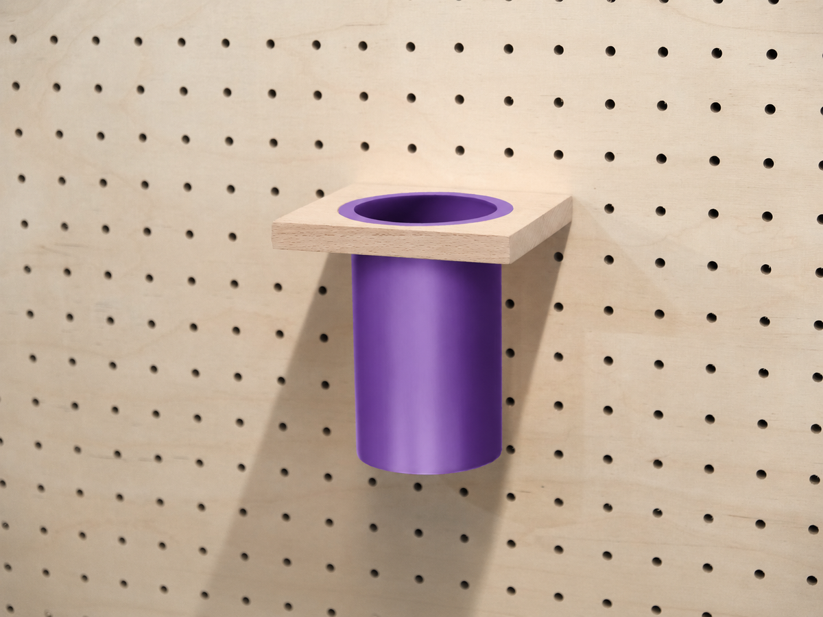 Pot à ustensiles pour pegboard – accessoire pour panneau perforé Aire