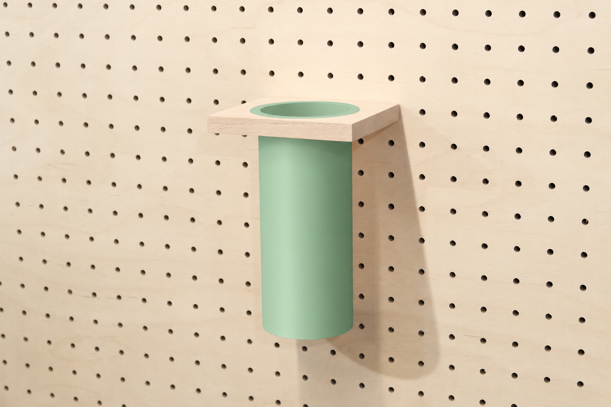 Pot à ustensiles pour pegboard – accessoire pour panneau perforé Aire