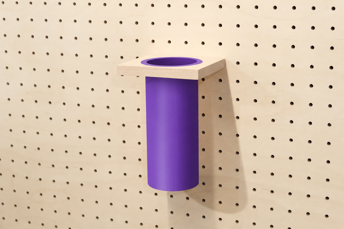 Pot à ustensiles pour pegboard – accessoire pour panneau perforé Aire