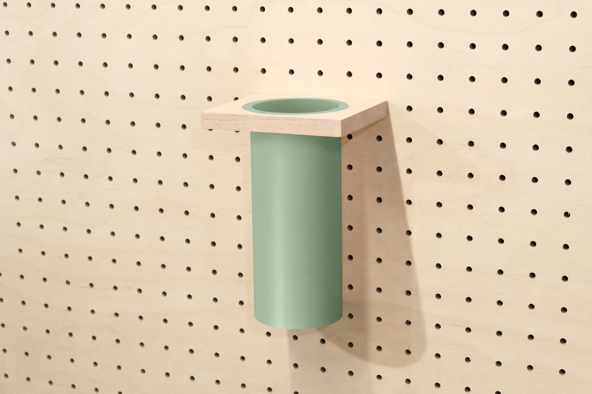 Pot à ustensiles pour pegboard – accessoire pour panneau perforé Aire