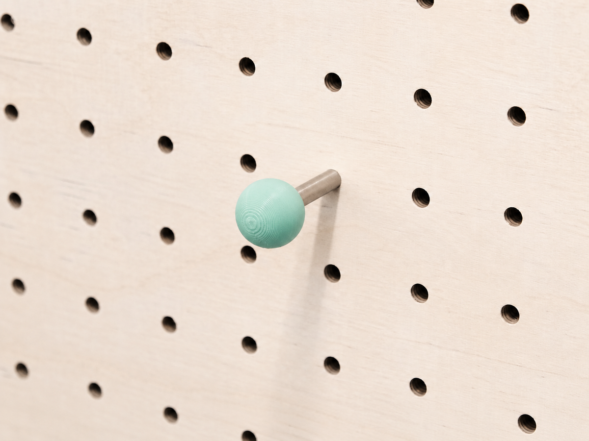 Sage green peg for pegboard – Aire