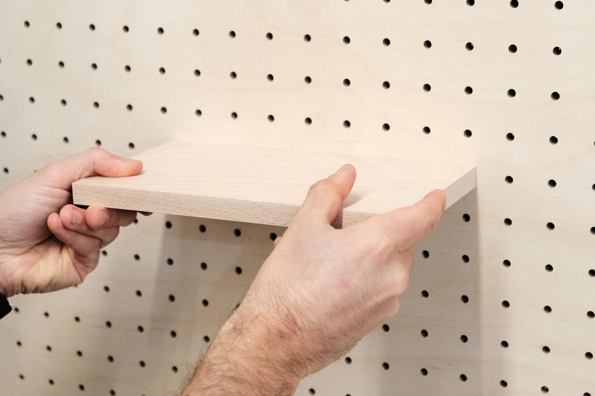 Etagère en bois de hêtre pour Pegboard - Tablette murale - Quark