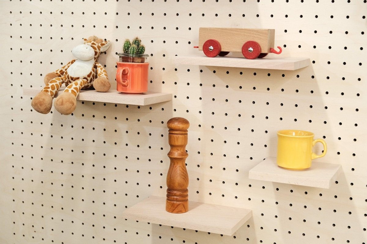 Étagère en bois pour Pegboard - La tablette murale en bois massif pour votre quotidien - Accessoires - Aire - A1-1 - 8