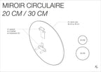 Miroir circulaire pour Pegboard - Accessoires - Aire - A85-1 - 7