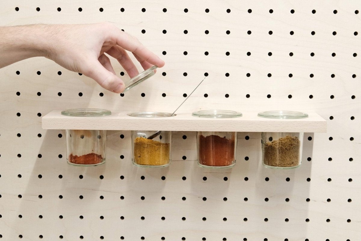 Porte bocaux - étagère pour épices et perles - accessoire pour Pegboard - Accessoires - Aire - A144-1 - 1