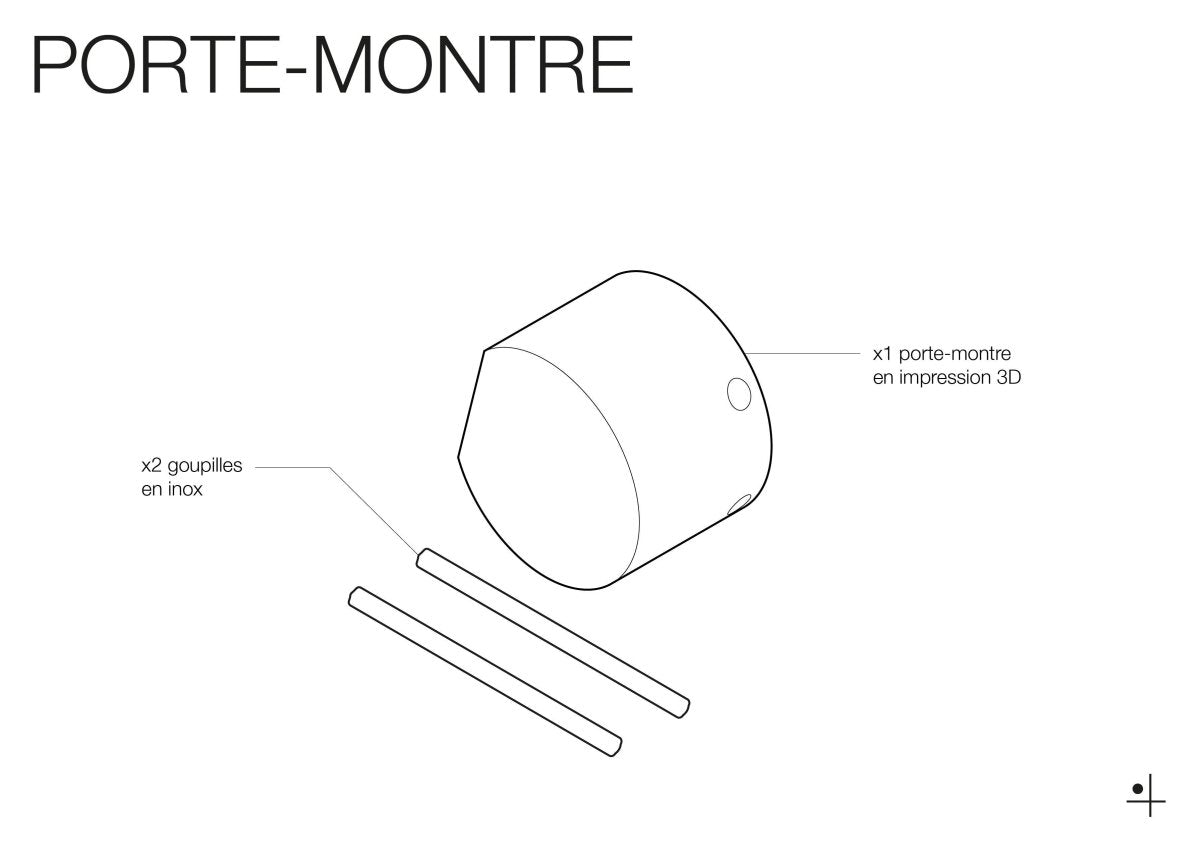 Porte - montre mural pour Pegboard - Porte - montre en impression 3D et inox - Accessoires - Aire - A88-17 - 7