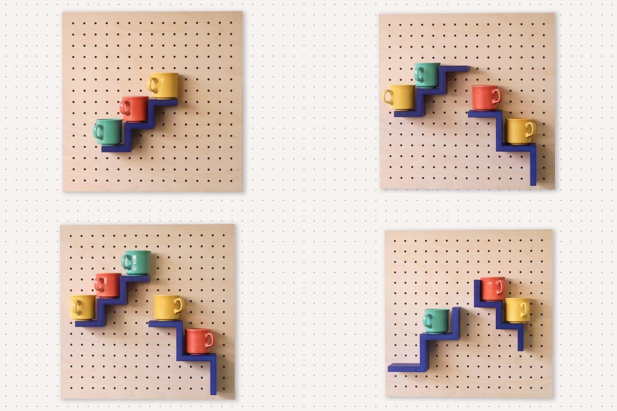 Rangement etagere en escalier - porte objets minimaliste en impression 3D - Quark